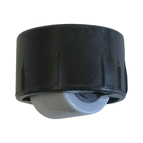 Dörner + Helmer 790284 bohrsenk rollo sin cintura, ruedas diámetro 15 mm, diámetro de perforación 25 mm, plástico negro Cover