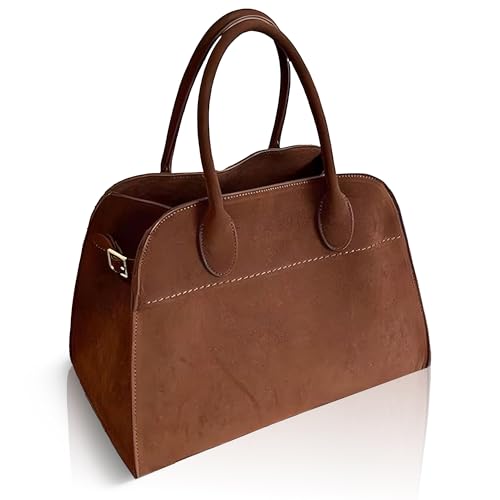 Image of Suede Hobo Tote Bag for Women - Stylish Slouchy Handbag, Leather Work Bag, Women's Handbags, Hobo Tote Bag for Travel&Office