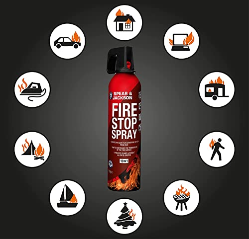 Spear and Jackson - 3 x 750g Fire Stop Spray - For Home, Kitchen, Car, Caravan, Camping - 10 in 1 fire extinguisher - Non-toxic, eco friendly and stain-resistant - Image 3