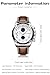 Imagen de Hombre Relojes para Hombre Cuarzo Analógico Relojes con Cronógrafo Impermeable Calendario Correa de Cuero Reloj de Acero Inoxidable
