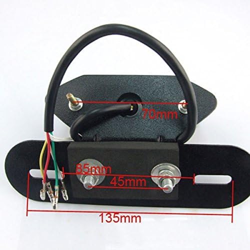 Miniatura 5 de ZYTC Luz trasera para motocicleta, luz de freno integrada, luz de parada de freno de circulación de señal de giro para placa de matrícula