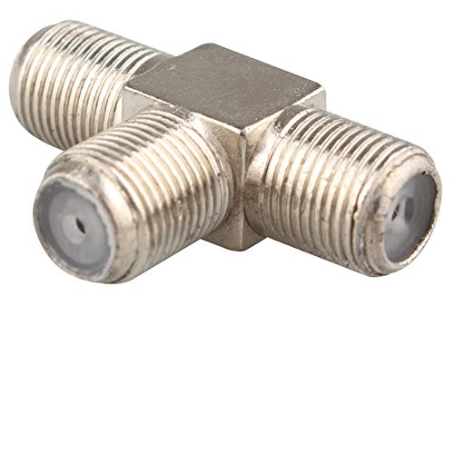 Jopto 4PCS F-Type RG6 Female to 2 Female 3-way Coax Cable T Splitter Female to Female Jack 3 Way RF Plug Adapter Connector for TV Matv CCTV121AV Connector to 3 Way T- Socket Satellite Splitter Adapter - Image 3