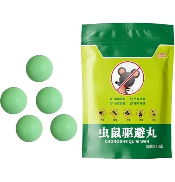 Rat & Mouse Repellent Balls (Pack of 10 Tablet), Rat trap, mouse trap to Keep Rodents Out of Car, Rat Controller Pill for Indoor-Outdoor, Rodent Control, Protect Wires in Car, Bike & Truck Engine