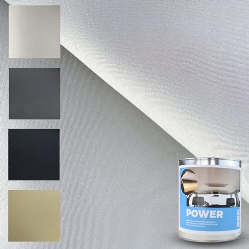 TENDAGGIMANIA Tessuto Cielo Auto Kit + Colla Spray/Pennello Alte Temperature -Modello Vellutino Colore Grigio 184 - Misure L.3 MT X H.1,5 MT Ripara Tetto Auto Scollato