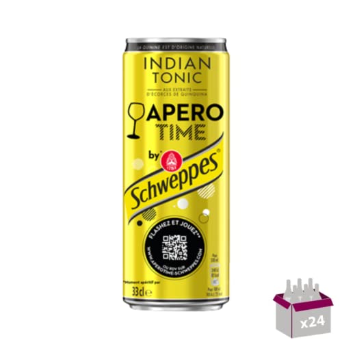 Indian Tonic boisson gazeuse amère pack 24 x 33 cL pour cocktail