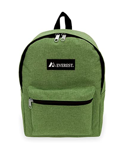 Everest Unisex-Adult's Basic Denim Backpack, Olive, One Size2