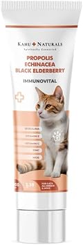 Kahu Naturals Immunovital Malt Cat Vitamin Supplement, Beta Glucan, Echinacea, Propolis, Karam rver,100 ml