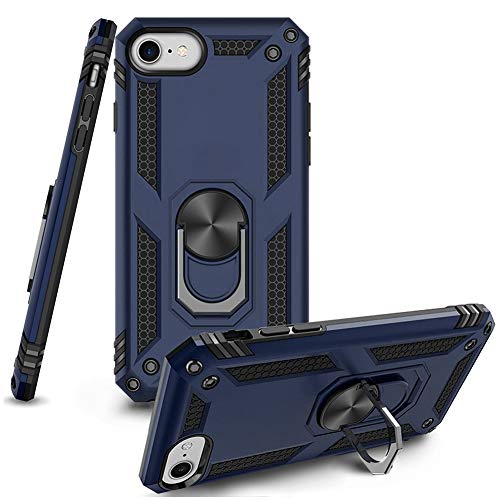 【Tgaoleyd】iPhone 8 ケース/iPhone 7 ケース/iPhone 6S ケース/iPhone 6 ケース リング付き PC 対応 落下衝撃吸収 TPU フルプロテクトデザイン スマホケース ケース 耐衝撃 防塵 360度回転 クリア 車