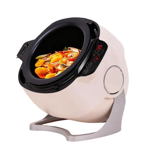 Cooking Machine, 6L Portable Automatic Stir Fry Cooker, with Smart Touch Panel and 360° Rotating Inner Pot, 6l Large Capacity, 3D All-Round Heating, for Stir-Frying, Stewing, Cooking(220V)