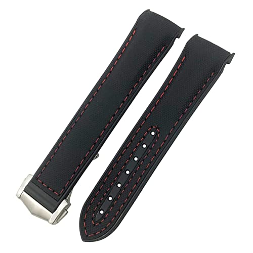 Bracelet caoutchouc pour Omega résistant à l'eau et sueur de 19-22mm