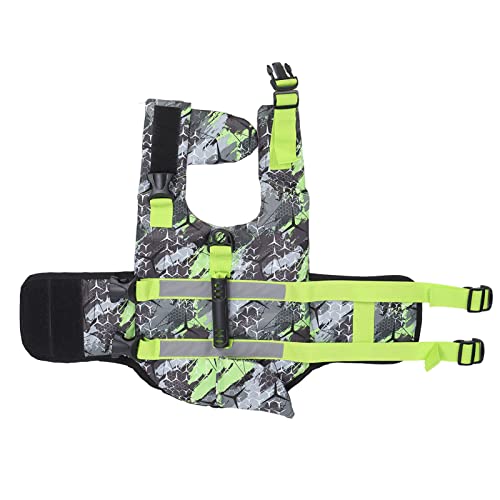Gavigain Dog Life Jacket, Adjustable Straps, Quick Release Buckles, Buoyancy, for Dogs, Kayaking, Boating, Swimming, Surfing Safety (M)