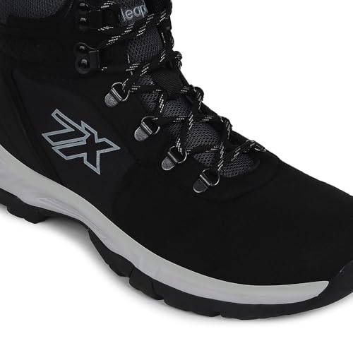Image of Liberty Leap7x Platinum-E Men Sports High Ankle Trekking Shoes - Black & Brown | Comfortable and Durable | Suitable for Walking, Running, Outdoor and Hiking Footwear for Man | Cushioned Footbed