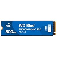 WD Blue SN5000 NVMe SSD 500 GB interne SSD (Geschwindigkeiten von bis zu 5.000 MB/s/4.000 MB/s Lesen/Schreiben, 300 TBW, Western Digital nCache 4.0, Acronis True Image for Western Digital) – Ansicht 1