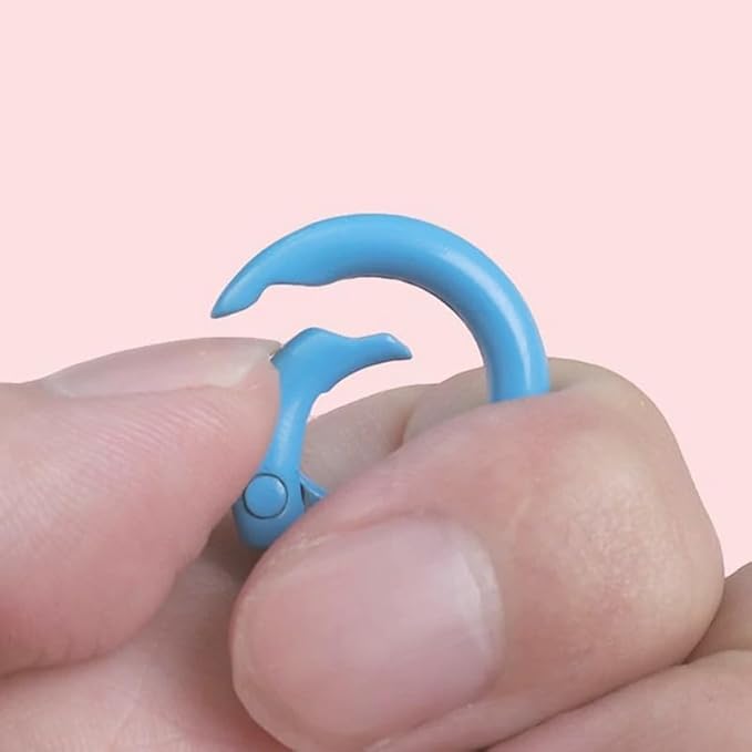 50Pcs Spring O Rings,Purple Zinc Alloy Round Carabiner Snap,Metal Spring Snap Clips Buckles for DIY Craft,Keyring,OD 27 mm