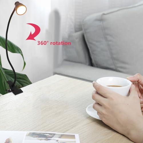 Lámpara de Mesa Noche Clip USB Negra para Lectura miniatura 2