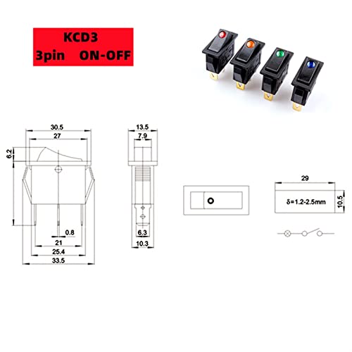 Interrupteur à bascule 3/4 broches pour remplacer un bouton défectueux et sécuriser vos circuits - 7