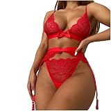 Vêtements de Nuit Lace Lingerie Bra 3PC Ring Femmes (sans Costume Steel Thong Thong sous-vêtements G-String Sexy sous Vêtements Sexy Hot