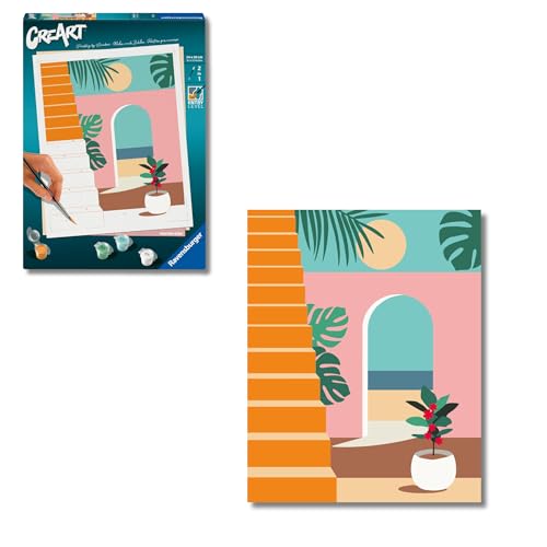 Ravensburger - Creart Serie C: Modo Vacaciones: Activado | Pintar Por Numeros Adultos Y Niños | Cuadros Para Pintar Por Numeros | Manualidades Adultos Y Niños De 12 Años O Más 24x30cm