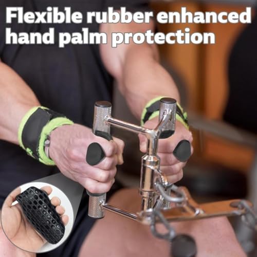 Grips para hombre de peso, silicona no deslizante, guantes de mano, gimnasio para mano, agarre con Wrist Wraps, Workout Accessories, Ejercise Gear for Men and Women, Black - Image 7