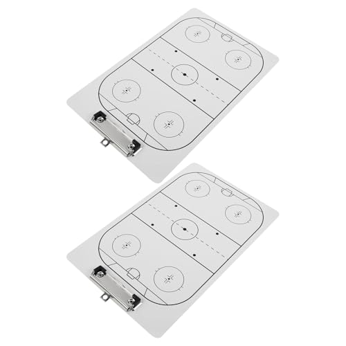 Toyvian 2 Tableros de Hockey para Entrenadores Pizarra Blanca de Borrado Seco Portapapeles Ligero y Portátil para Entrenamiento Deportivo Material para Equipos y Tácticas de Hockey