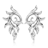 Vankula - Esparcidor de oreja con diseño de pluma, enchufe y túnel de doble llamarada de acero inoxidable, 8 mm-16 mm, 12mm(1/2'), Metal