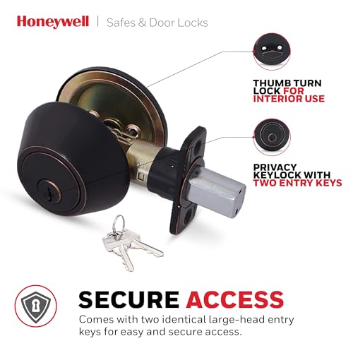 Honeywell 8111409 Safes & Door Locks - Single Cylinder Front Door Deadbolt Lock Set thumb #4