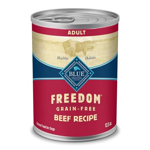 Blue Buffalo Freedom Grain-Free Wet Dog Food, Free of Glutens & Artificial Preservatives, Made with Natural Ingredients, Beef Recipe, 12.5-oz. Cans (12 Count)