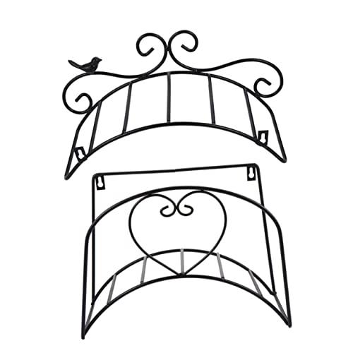 YARNOW 2pezzi Gancio Per Tubo Flessibile Da Giardino Staffa Porta Tubo Da Appendere Parete Realizzato in Ferro Di Resistente Freddo e Sole Per Uso Interno Ed Esterno