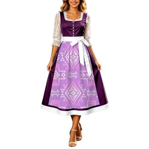 Robe longue Dirndl festive pour vos soirées et fêtes traditionnelles chic