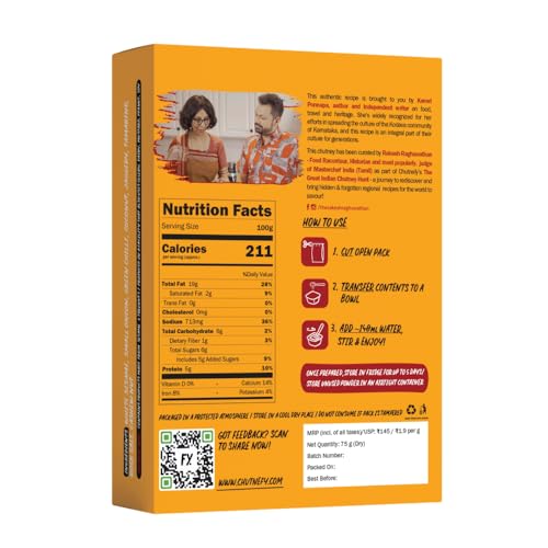 Image of CHUTNEFY - 5-Second Instant Roasted Sesame Chutney by Rakesh Raghunathan|Pack of 2 - Each Pack Serves (5-6)|Home Style Delicious & Ready-to-Eat Chutneys|Coorg Special|No Preservatives Or Additives