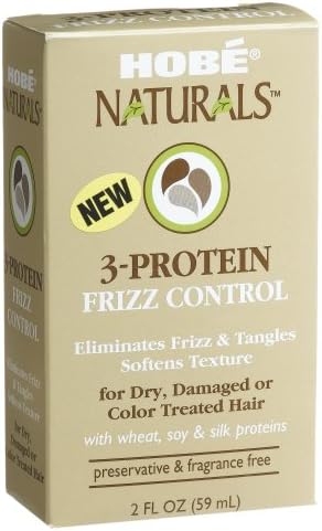 Hobe Naturals 3-protein Frizz Control, 2-Ounce Boxes (Pack of 3)
