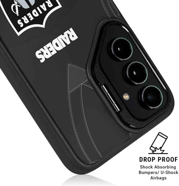 Skinit Kickstand Phone Case Compatible with Galaxy S25 Plus - Officially Licensed NFL Las Vegas Raiders Team Jersey Design