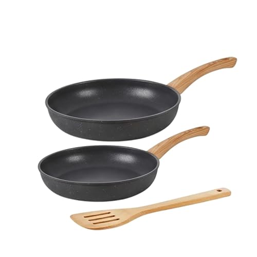 Jogo de Frigideira de Indução com Revestimento Cerâmico Antiaderente Tuut Ecoglide 3 Peças Granito