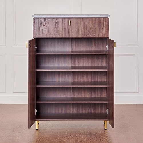 Image of Home Centre Roger 15 Pair Shoe Rack - Brown