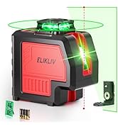 Elikliv 2 Plumb Dots 5 Lines Laser Level - 200Ft Green Laser Level Lines Tool, 360° horizontal Gr...