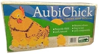 AubiChick 20kg 100% Natural & Pesticide Free Supreme Hemp Bedding Providing More Warmth & Comfort for Less