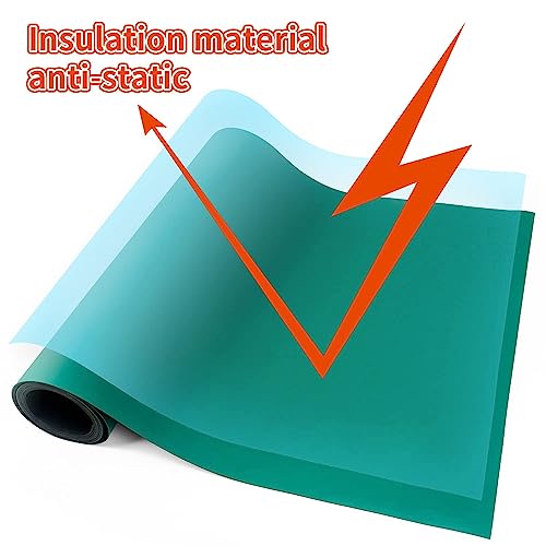 Image of ESD Anti Static Watch Repair Mat,Anti Static Blanket Desktop Mat,Heat Immune Rubber Electrostatic Pads Protection for Circuit Boards Phone PC Tablet PC Repair Grounding Mat(15.7in)