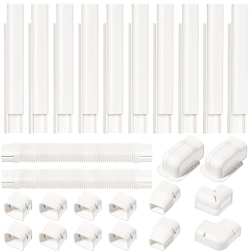 Couverture de tuyau PVC 7.6 cm isolante et résistante aux UV pour l'unité mini split extérieure