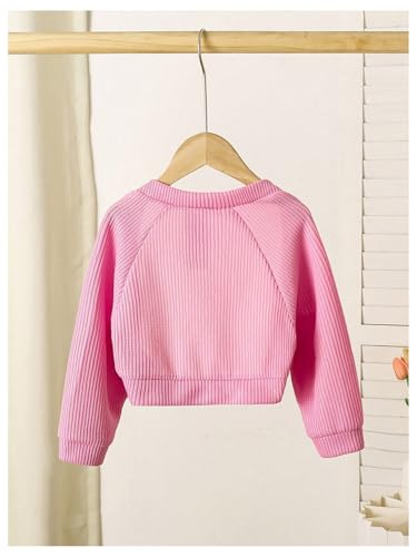 Floerns Toddler Girl's Open Front Bolero Shrug Knitted Long Sleeve Cardigan Sweater3