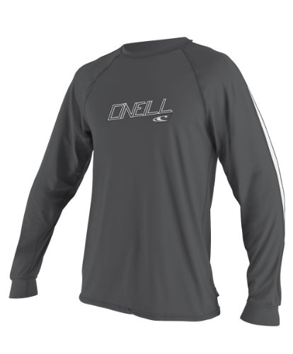 O'Neill Wetsuits Youth 24-7 Tech Long Sleeve Crew Shirt, Smoke, 6