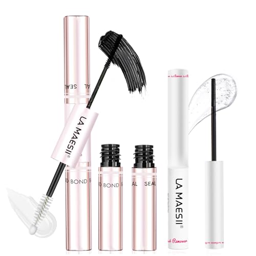 Lash Bond and Seal Remover Kit Waterproof Lash Cluster Glue with Strong Hold Eyelash Adhesive and Remover Non-Irritating Lash Glue Kit (10ML+5ML)