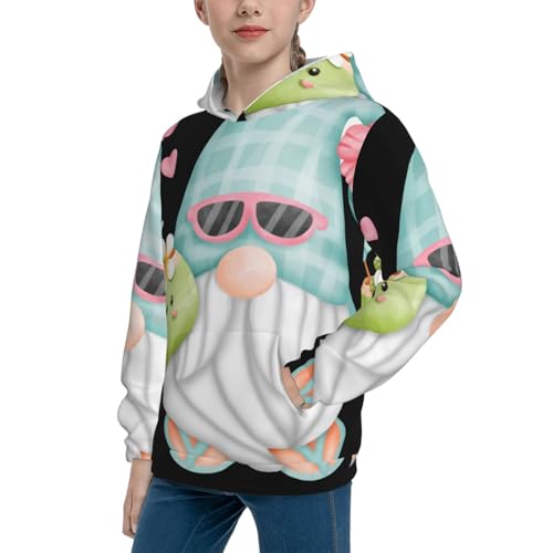 Summer Gnome Kid Hoodies Boys Sweatshirts Girls Pullover with Pocket2