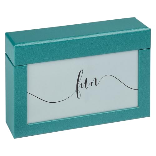 walther design Boîte de Rangement pour 100 Photos 10x15 cm, Boîte Photo Fun, Vert pétrole, FB-116-K