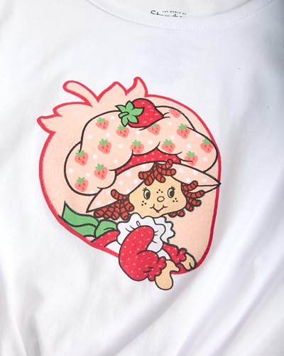 Image of Strawberry Shortcake Toddler Girls Bike Shorts Set - 2 Piece Graphic Shirt and Biker Shorts for Girls Cartwheel Dance (2T-6X)