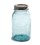 NEW! Limited Collector's Edition - Vintage Aqua/Blue BALL'PERFECT MASON' 32oz. Quart Jar - Turn-of-the-century Design (1910-1923)