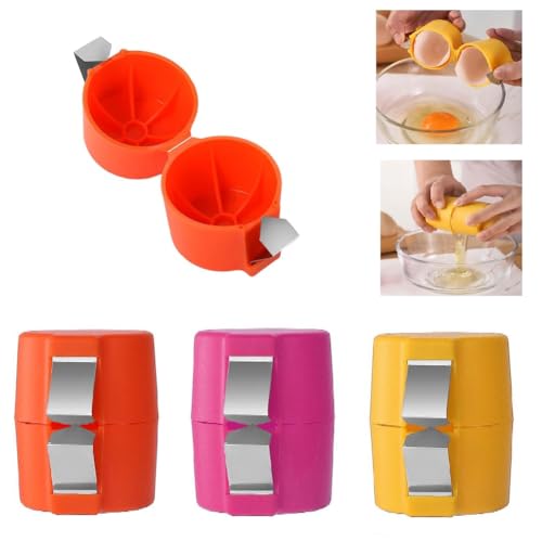 Ainiupi Egg Shell Opener - Egg Opener Egg Cracker for Hard Boiled Eggs, Handheld Egg Cracker Tool, 2 IN 1 Eggs Breaker/Separator for Cooking Camping Kitchen Gadgets