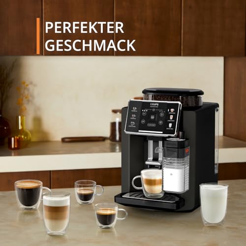 KRUPS Sensation Milk Kaffeevollautomat, 6 Kaffee & Milchgetränke, perfekter Geschmack, Milch Maestro Technologie, perfekter Milchschaum, einfach zu bedienen, mühelose Reinigung, platzsparend, EA912E – Bild 4