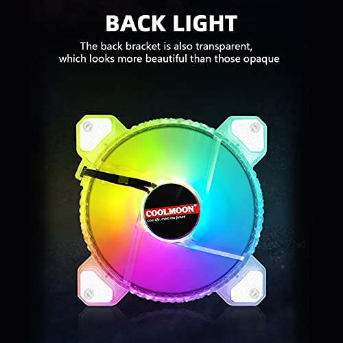 Connectors 120mm Computer Case Fans for Desktops Adjustable RGB Quiet CPU PC Cooling Fan - (Color: Set E)