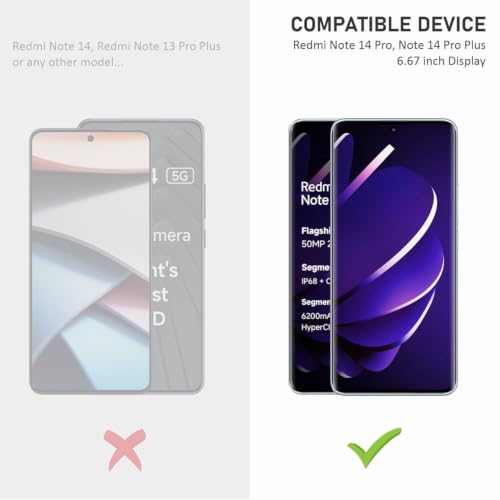 Image of SupCares TPU Anti Glare Matte Unbreakable Membrane Screen Protector for Redmi Note 14 Pro and Redmi Note 14 Pro Plus (6.67 Inch) With Easy Self Installation Kit | Fingerprint Working