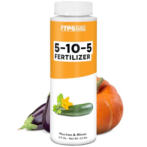 5-10-5 Fertilizer for Plants Great for Root Vegetables Fruiting Vegetables and Flowers Plant Fertilizer by TPS Plant Foods 8oz (250ml)